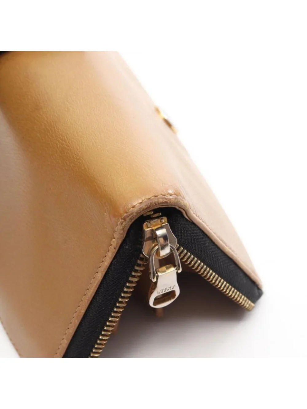 Loewe Round Length Wallet Brown Leather